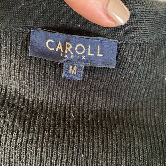Caroll Black Peplum Sweater - Picture 10 of 12